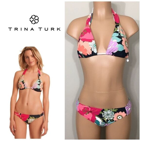 New. Trina Turk floral bikini set. Size 12. NWT - Picture 1 of 10